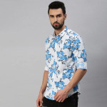 White Printed Casual Shirt