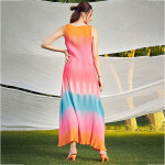 Women Pink and Blue Maxi Dress