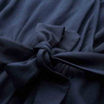 Women Navy Blue & White Pure Cotton Side Taping Basic Jumpsuit