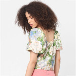 Green Floral Printed Top