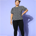 Elegant Black Floral Once Upon a Sleeve Top