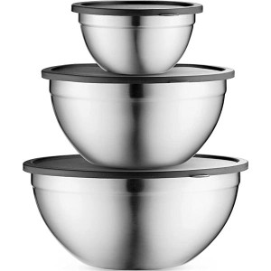 Mixing Bowls with Lids Set, Stainless Steel Mixing Bowls