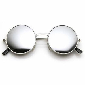 Adam Jones Men Silver Mirrored Round Sunglass