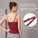 Women's Fit Camisole with Built in Bra - Spaghetti Straps Camis Tank