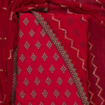 Pink & Grey Embroidered Unstitched Dress Material