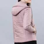Women Pink Solid Padded Jacket