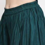 Green & Silver-Toned Embellished Unstitched Dress Material