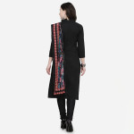 Black Pure Cotton Unstitched Dress Material