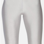 Women Silver-Colored Solid Ankle-Length Shimmer Leggings