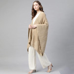 Women Beige Longline Shrug