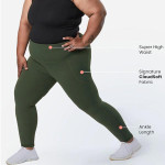 Women Olive Super Stretchy & High Waisted The Ultimate Leggings